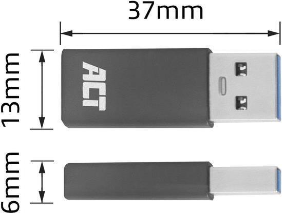 Actual product image USB A – USB C adapter (USB-C, USB-A, 3.80 cm)