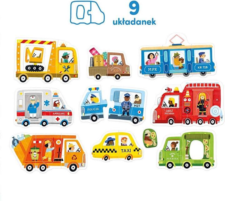 Actual product image Czuczu Puzzle „Erste Fahrzeuge“ (28 pieces)