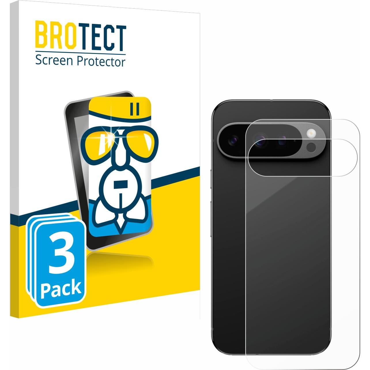 Thumbnail - BROTECT Schutzglas Schutzfolie Glas Folie Displayschutz klar (3 Stück, Google Pixel 9 Pro), Smartphone Schutzfolie, Tran...
