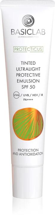 Produktbild BasicLab Tinted Ultralight Protective Emulsion Spf 50 With Ppd 221 40ml (Sonnencreme Gesicht, SPF 50, 40 ml)
