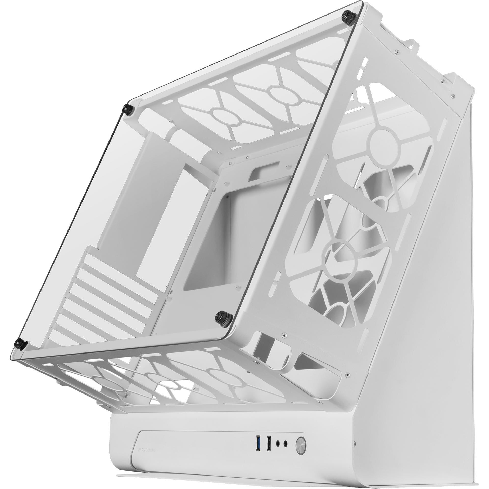 Mars Gaming Bianco Mcbw (Atx, Matx, Mini-Itx), Case Pc,