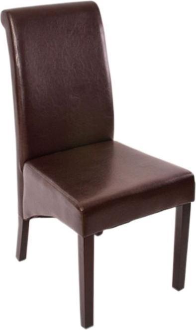Image du produit Mendler 6x chaise de salle à manger fauteuil cuir, marron, pieds foncés