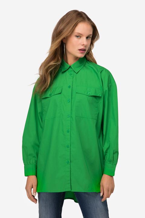 Produktbild Laurasøn Hemdbluse, Hemdkragen, gerundeter Saum, Langarm (L)