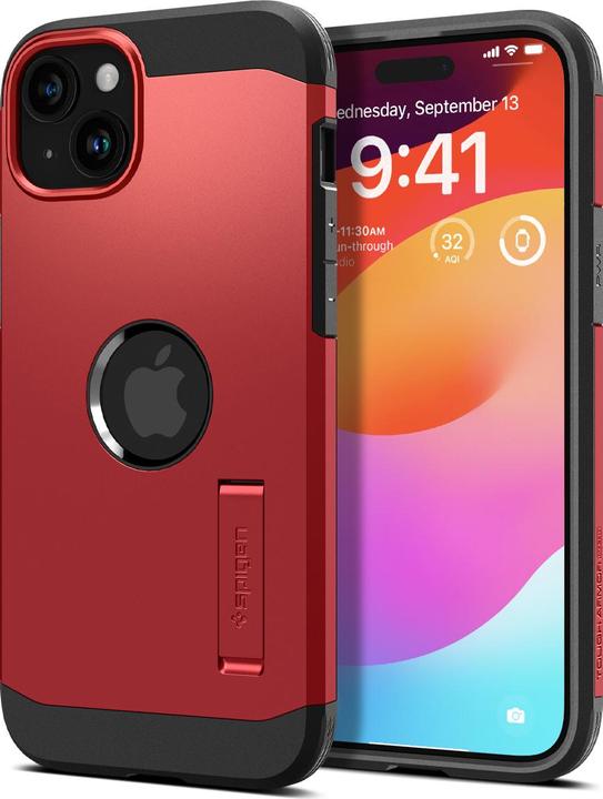 Produktbild Spigen Tough Armor MagSafe, rot - iPhone 15 (Apple iPhone 15)