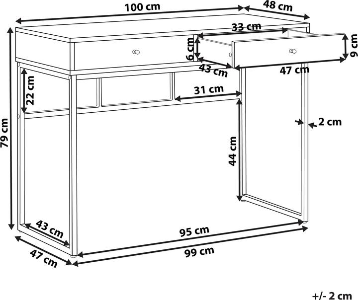 Image du produit Beliani Daphne (100 x 48 x 79 cm)