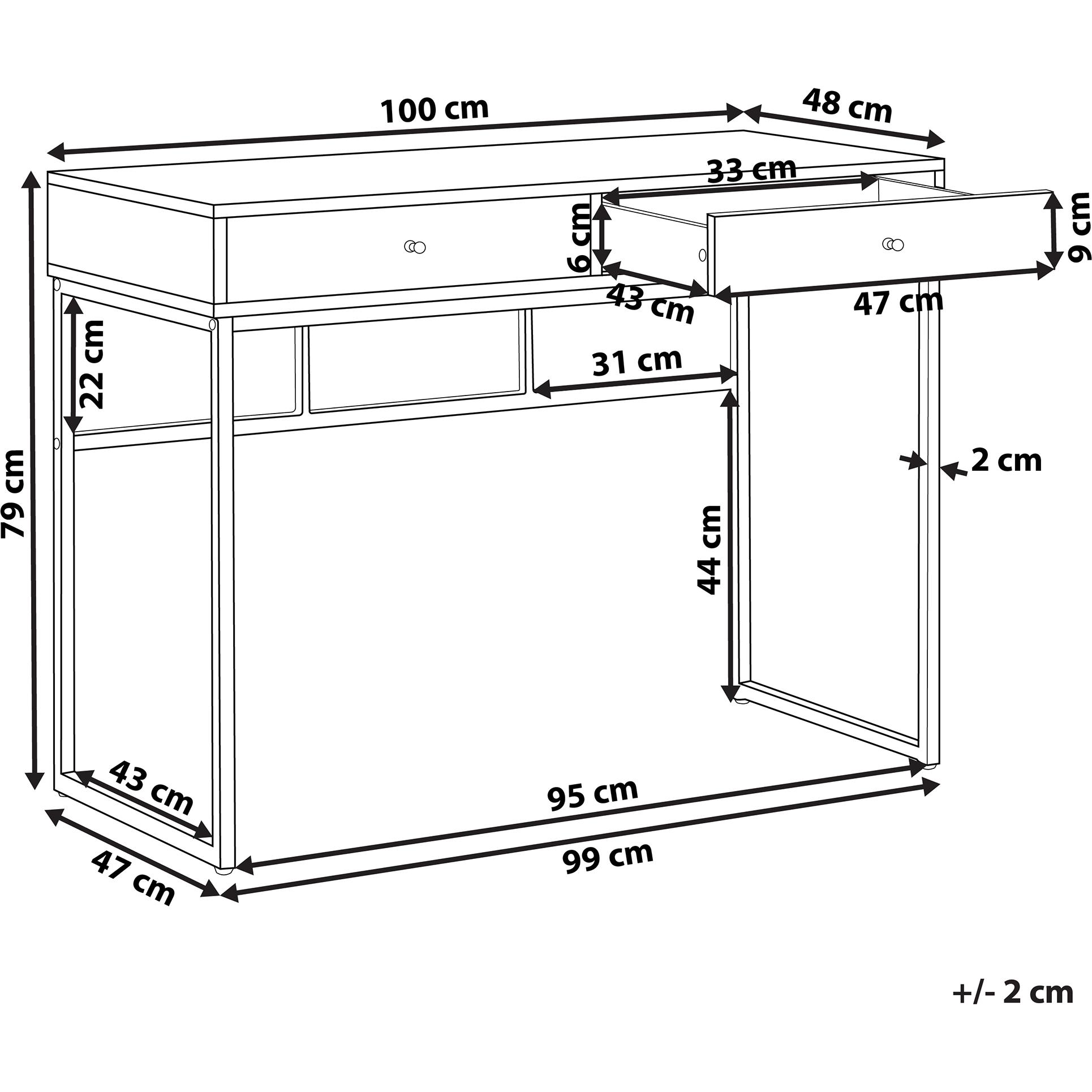 Thumbnail - Beliani, Schreibtisch, Daphne