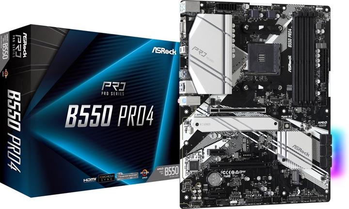 Immagine prodotto AsRock B550 Pro4 (AM4, AMD B550, ATX)
