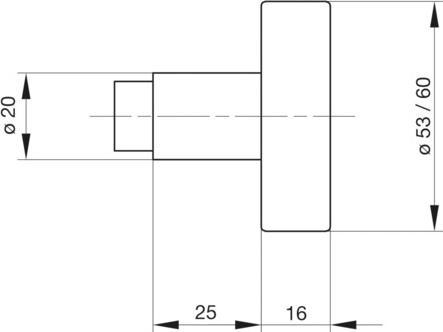 Produktbild Glutz Türknöpfe 5827 (Türknopf)