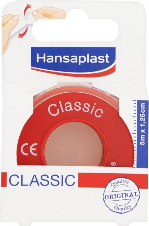 Actual product image Hansaplast Fixierpflaster Classic 5m x 1,25cm (1x)