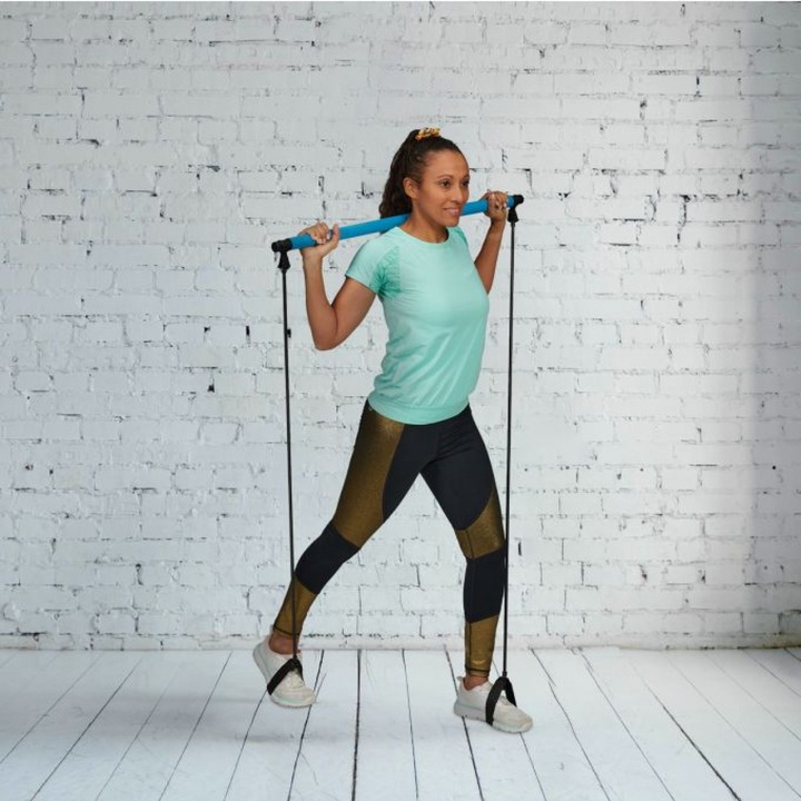 Image du produit Relaxdays Bâton de Pilates + bandes de résistance (0.03 m)