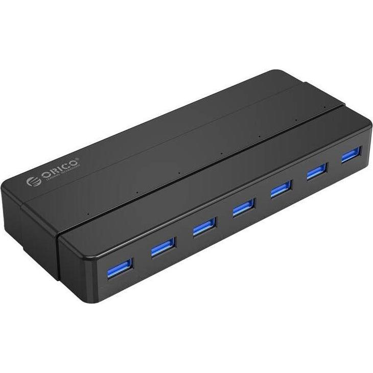 Orico Hub 7xUSB 3.0 (nero) (USB-A, 7 porte), Docking station + Hub USB, Nero