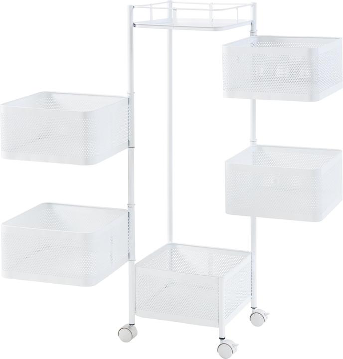 En.Casa Chariot Sunndal à 5 niveaux 94,5x27x27cm Blanc