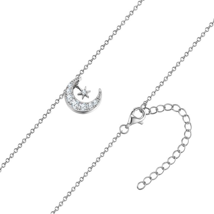 Actual product image Rafaela Donata Ladies necklace moon/star sterling silver - 35322 (Sterling Silver, 42 - 47 cm)