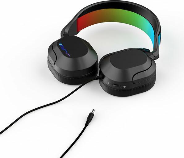 Produktbild JLab Audio Jlab Nightfall Wired Gaming Headset Black Kabelgebunden, 3,5-mm-AUX-Konsolenkabel (Kabelgebunden)