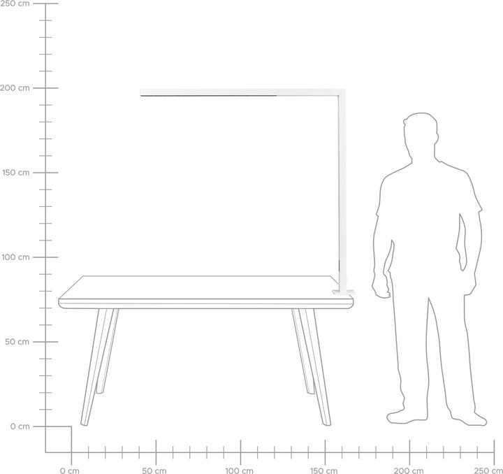 Image du produit Beliani Lampe de bureau LED métal blanc à pince OCTANT