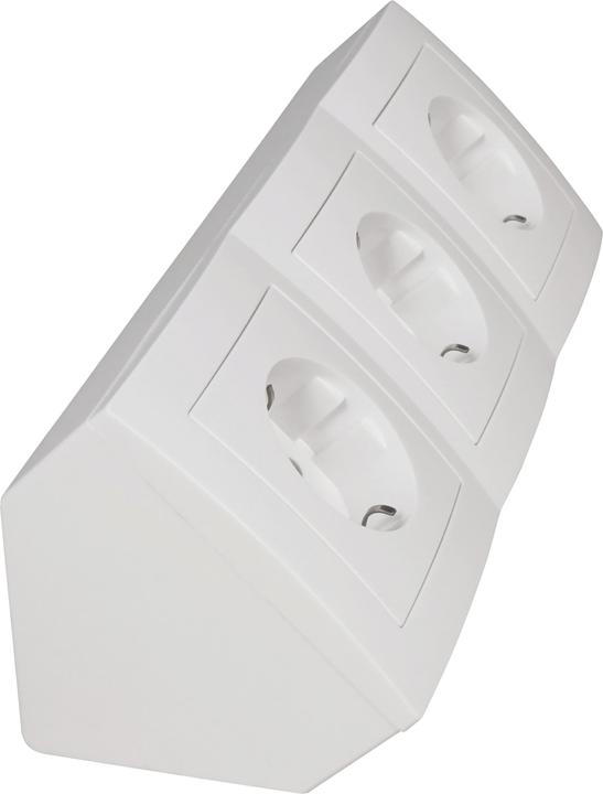 Immagine prodotto MCP Blocco presa a muro "Flair", contatto di terra a 3 vie, bianco (3x)