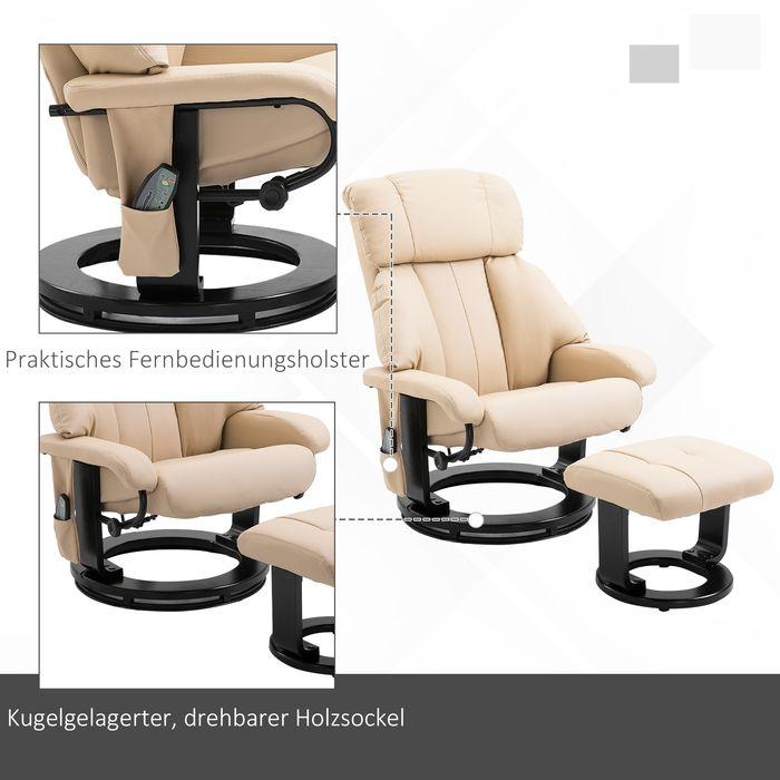 Image du produit Swisshandel24 Fauteuil de relaxation avec fonction de couchage Fauteuil de massage Fauteuil de télévision