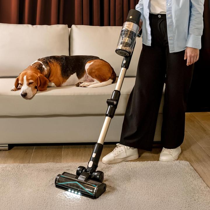 Produktbild Cecotec Drahtloser Staubsauger mit Selbstleerbasis, 220 AW Saugkraft, 90 Min Laufzeit, Anti-Haar-Bürste