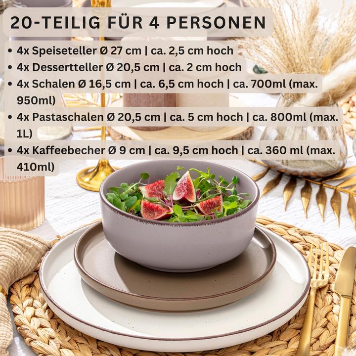 Immagine prodotto Sänger Geschirr Komibservice Bombay Erdfarben (20 pz.)