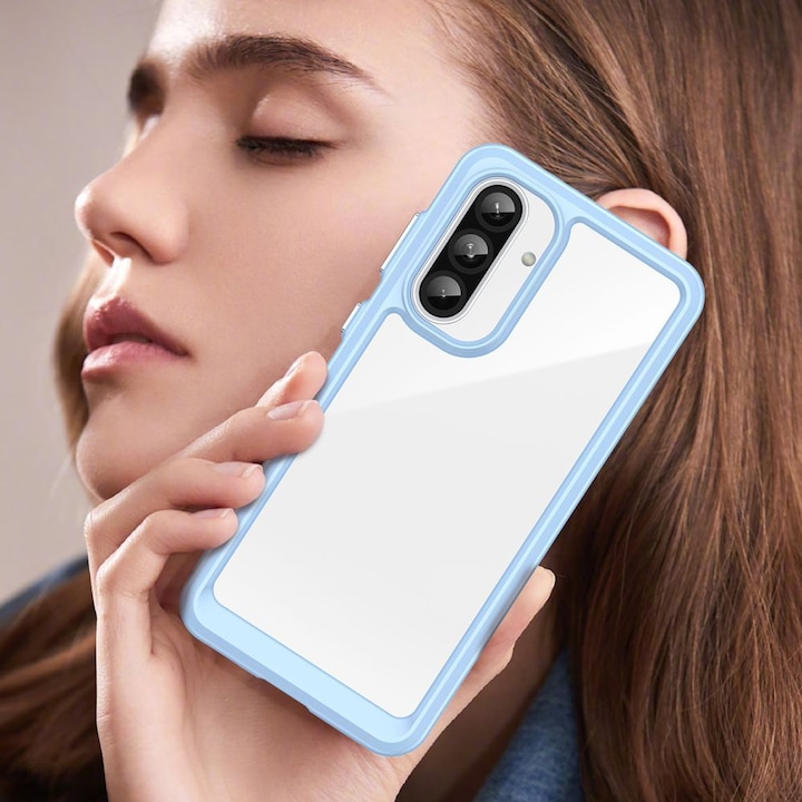 Produktbild Hurtel Back panel cover Outer Space Case for Samsung Galaxy A26 Cover with Flexible Frame - Blue (Samsung Galaxy A26)