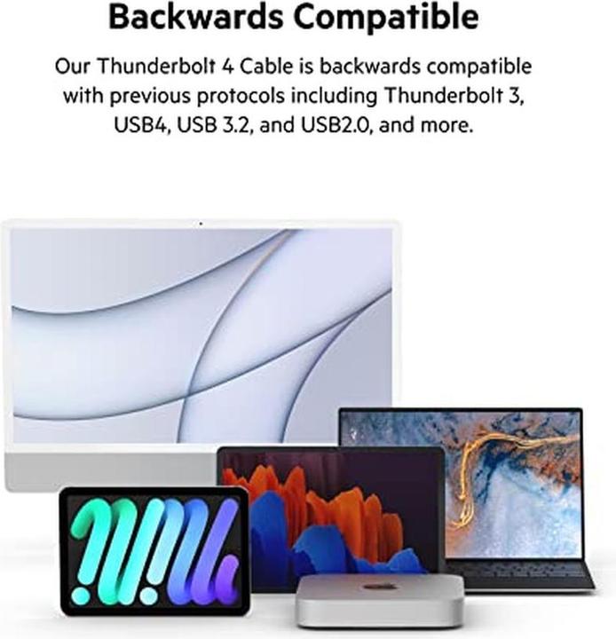 Produktbild Belkin USB C (Thunderbolt 4) – USB-C (Thunderbolt 4) (2 m, USB 4.0, 100 W)