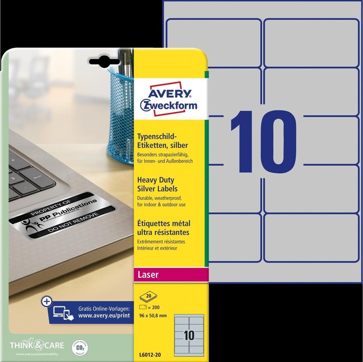 Produktbild Avery Typenschild-Etiketten