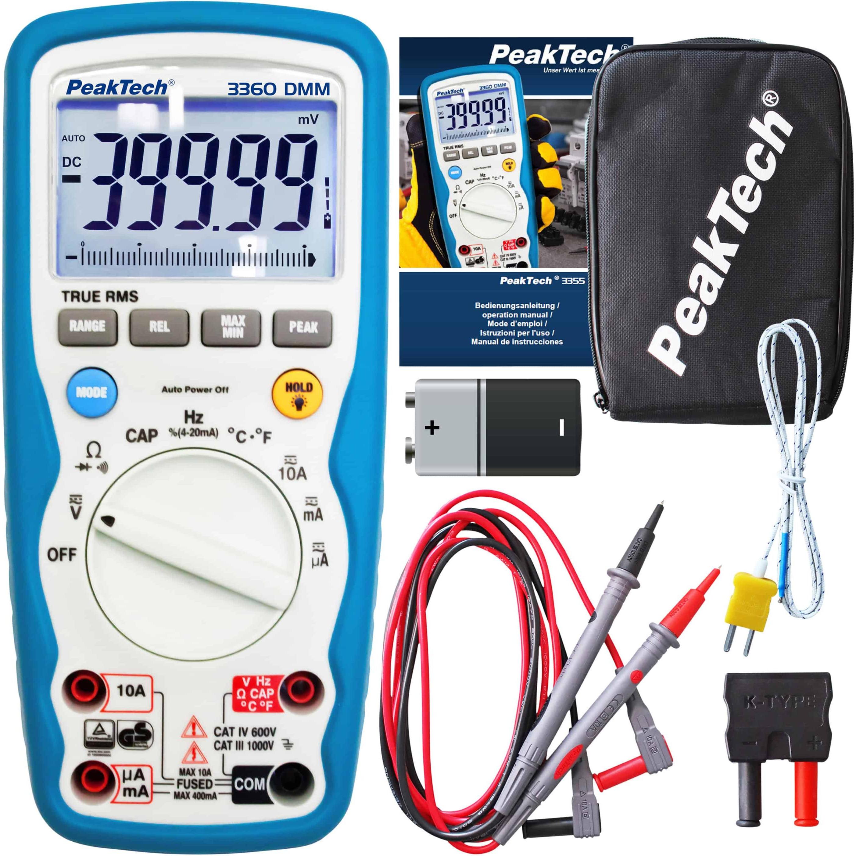 Thumbnail - Peaktech, Multimeter, P 3360 True RMS Digitalmultimeter (CAT III 1000V, CAT IV 600V)
