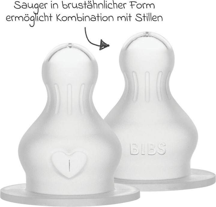 Actual product image Bibs Bottle suction Silicone Slow Flow 2 pieces