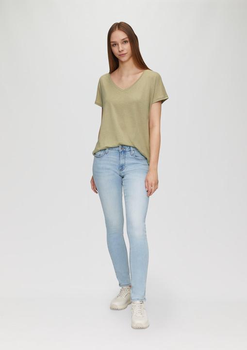 Produktbild S.Oliver T-Shirt T-Shirt aus Leinenmix im Relaxed Fit (S)