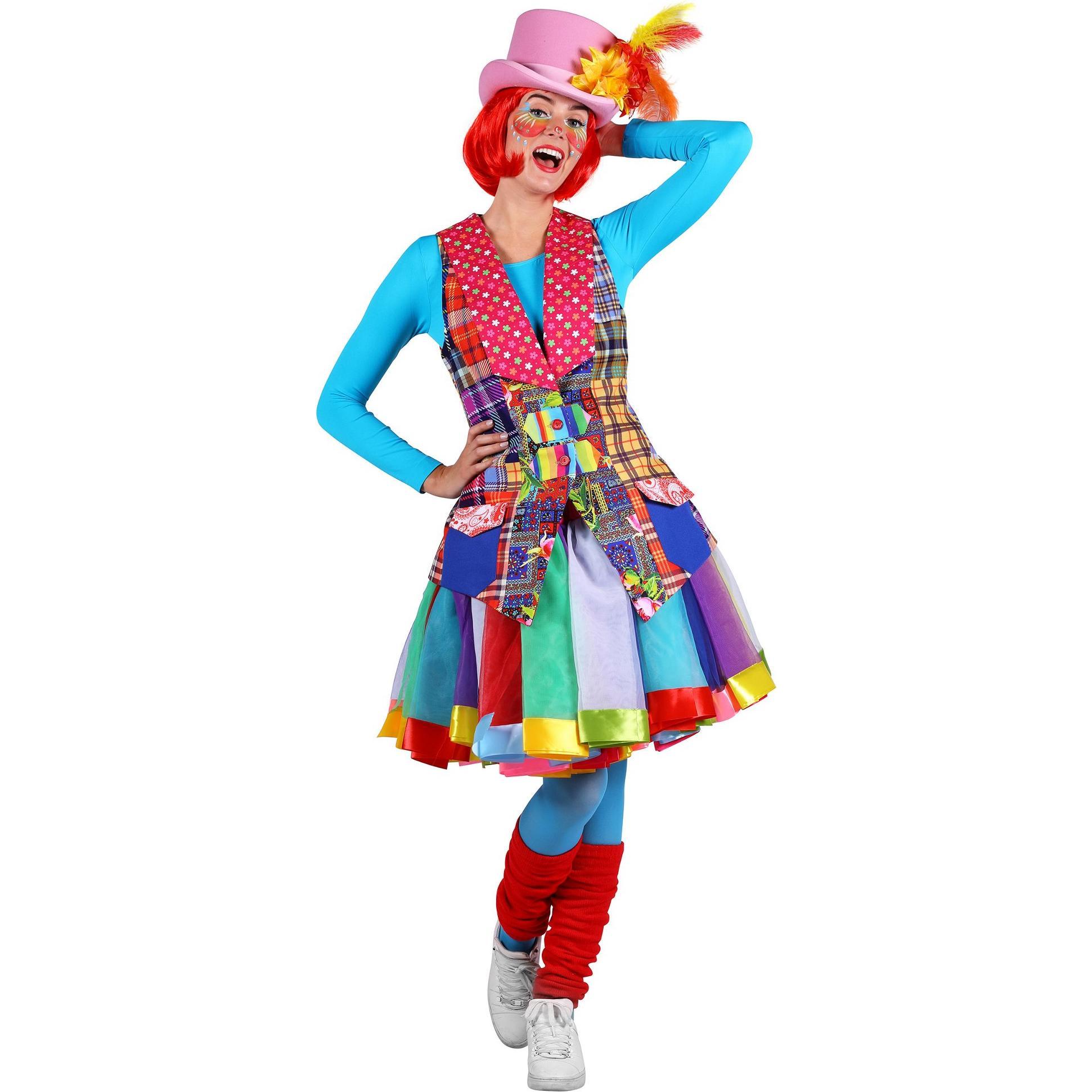 Thetru Flickenweste Clown - Clownkostüm für Fasching Halloween (M)