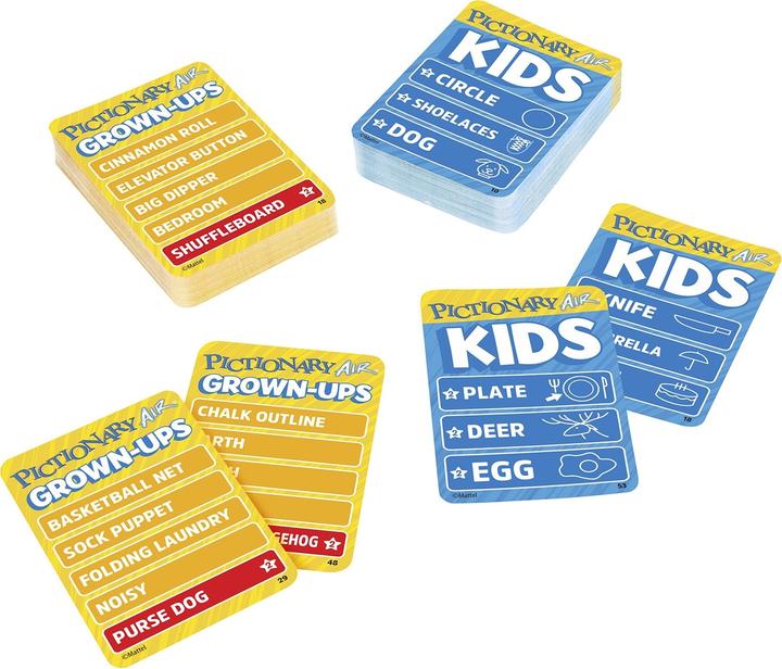 Actual product image Mattel Air Kids vs Grown-Ups Pictionary Board Game - Little Vs Grown Ups for 2+ Players Age 6+ GYH81 (German, 2 Players)