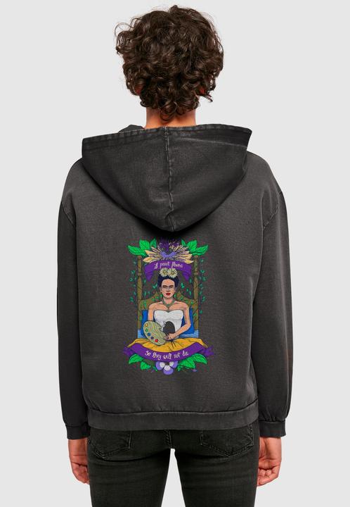 Produktbild Merchcode Ladies Frida Kahlo - Short logo Acid Washed Oversize Hoody - 177987 (XXL)