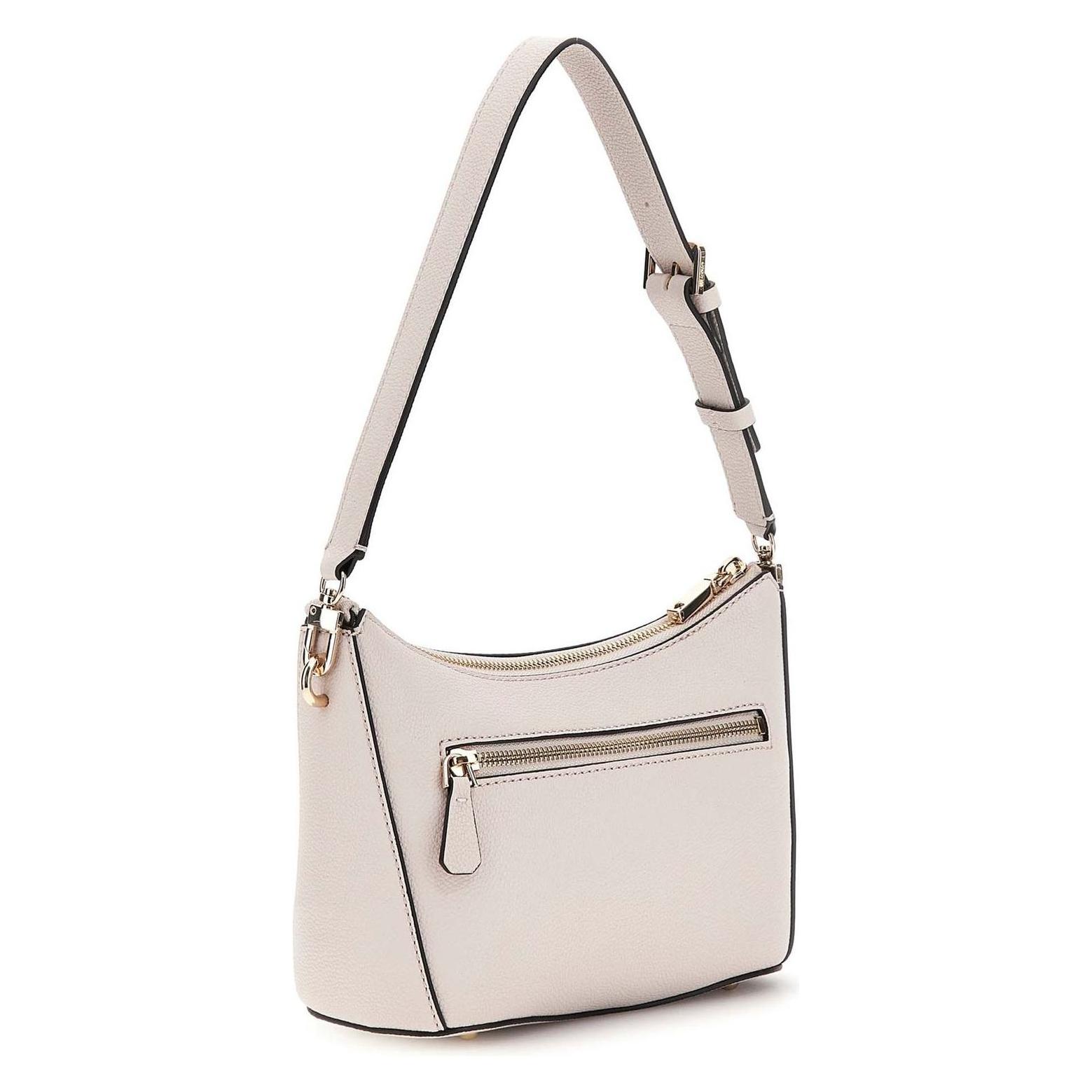 Guess, Damen, Handtasche, Gregoria Top Zip Shoulder Bag, Weiss