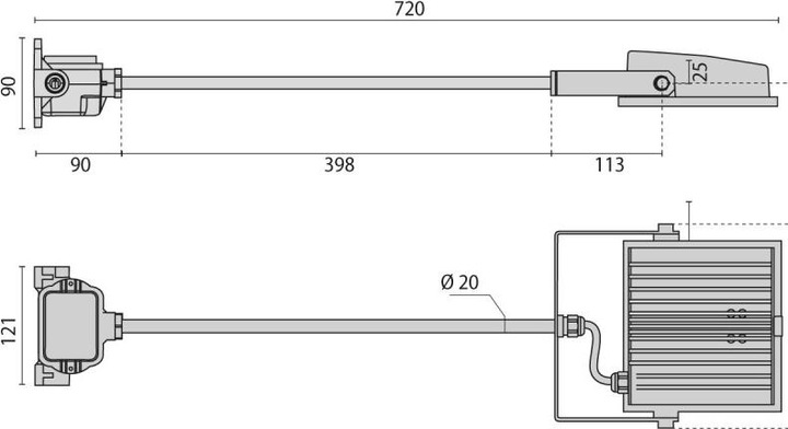 Produktbild Spittler LED-Strahler 15W GUELL ZERO 4000K 1484lm 1LED IP66 gr metallic Konv Direktans (1484 lm, IP66)