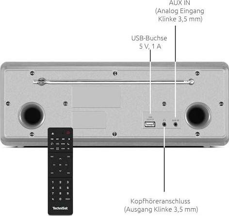 Image du produit TechniSat Technsat DigitRadio 372 CD BT silber (DAB+ DAB, FM, Bluetooth)