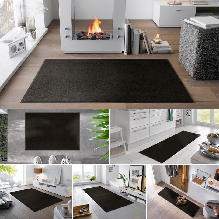 Actual product image Wash + Dry Shoe size doormat, black (35 x 120 cm)