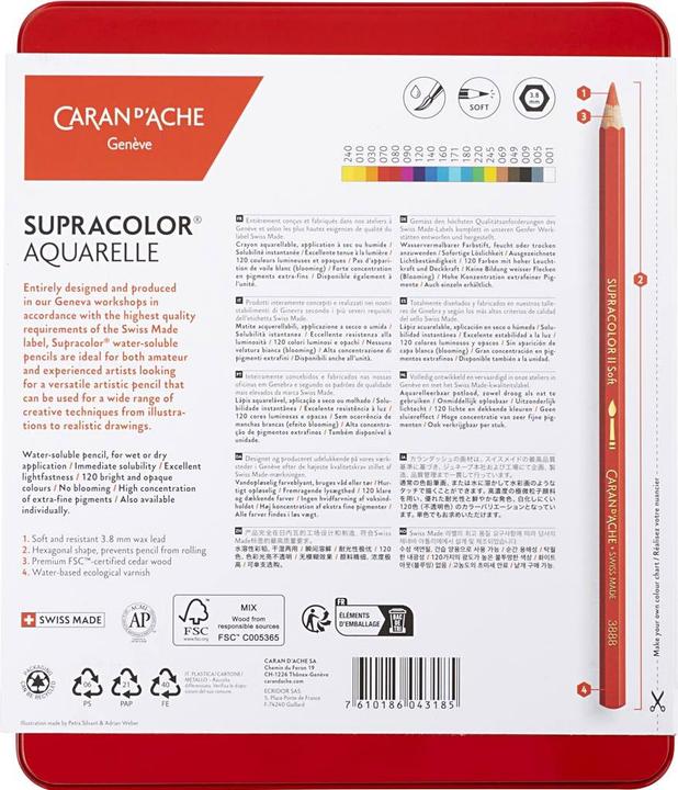 Produktbild Caran d'Ache Supracolor Aquarelle Metallschachtel (18 x)
