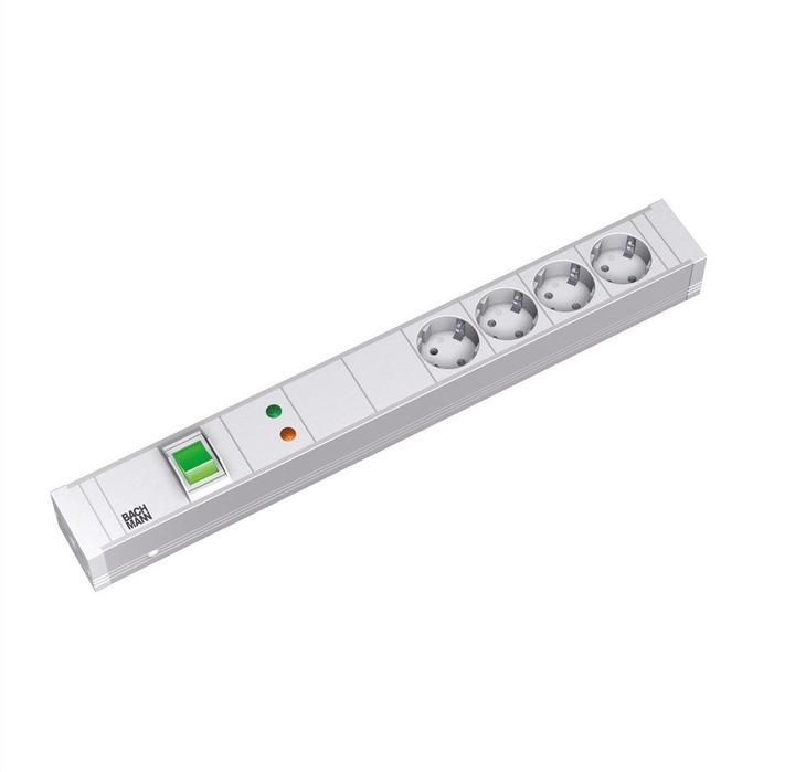 Actual product image Bachmann Power Distribution Unit Aluminum (4x, CEE 7/3, 2 m)