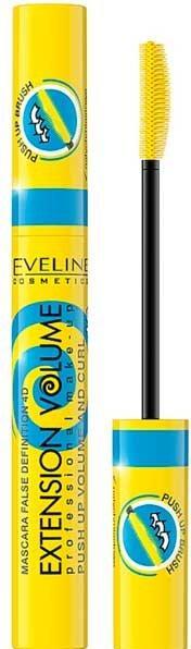 Actual product image Eveline Volume Extension Push Up Volume & Curl Mascara Thickening & Overclocking Lashes 10Ml