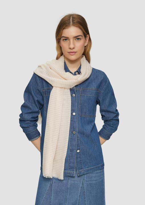 Immagine prodotto s.Oliver Tuch Gestreifter Schal aus Webware mit Fransen