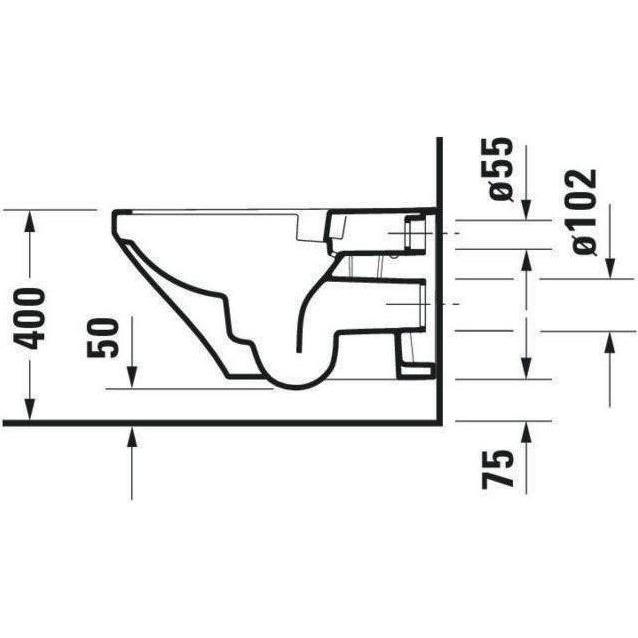 Thumbnail - Duravit, WC Deckel, Wand-WC DURASTYLE RIMLESS tief, 370x620mm weiss WG
