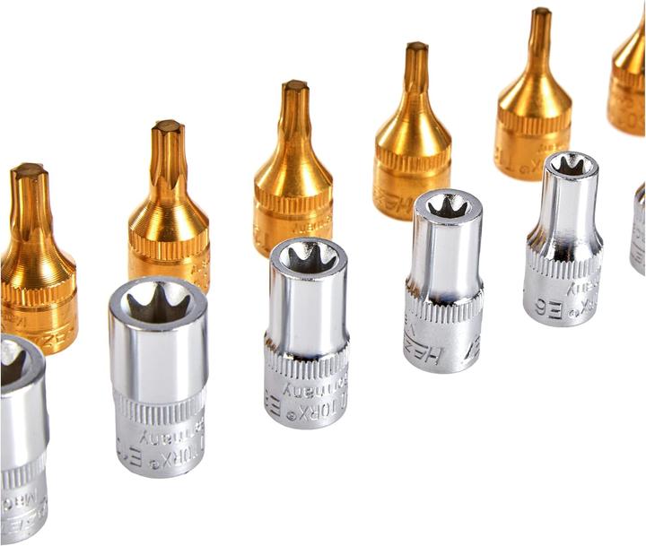 Produktbild HAZET Werkzeug Satz ∙ TORX 163-251/14 ∙ Vierkant6,3 mm (1/4 Zoll) ∙ Aussen TORX Profil, Innen TORX…