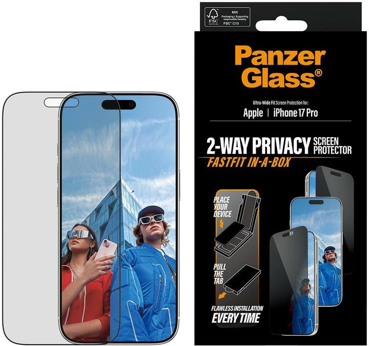 Image du produit PanzerGlass Privacy Screen Protector (1 pièce(s), Apple iPhone 17 Pro)