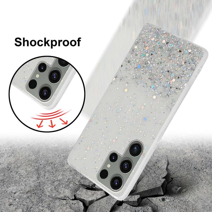 Actual product image Cadorabo Bumper Case for Samsung Galaxy S23 ULTRA TPU funkelnder Glitter (Samsung Galaxy S23 Ultra)