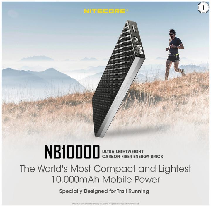 Produktbild Nitecore NB10000 Carbon Fiber Energy Brick Power Bank GEN 3 (10000 mAh, 22.50 W, 38.50 Wh)