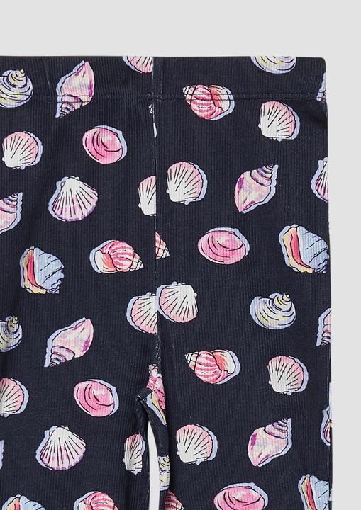 Actual product image S.Oliver Leggins Gerippte Leggings mit Flared Leg und All-over-Print (128)