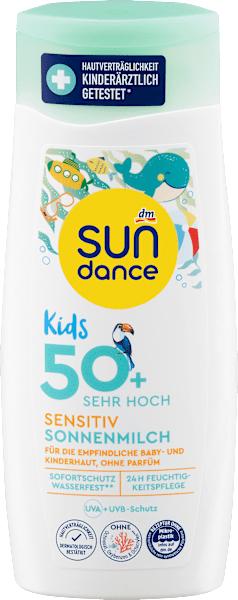 Produktbild dm Sundance Sonnenmilch Kids sensitiv (Sonnenmilch, SPF 50+, 200 ml)