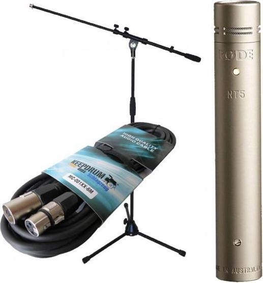 Produktbild RØDE NT5 S Mikrofon mit Mikrofonständer und Kabel