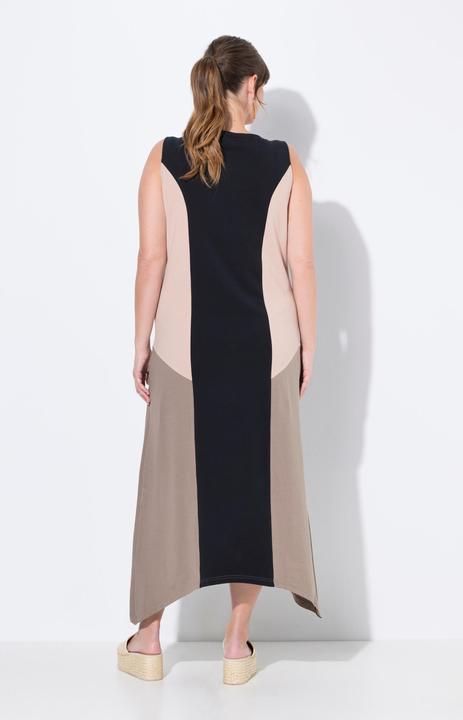 Produktbild Ulla Popken Midikleid, Jersey, Colorblocking, A-Linie, ärmellos (46, 48)