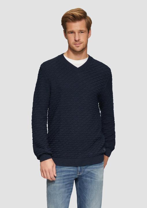 Produktbild S.Oliver Strickpullover Strukturierter Pullover mit V-Ausschnitt (S)